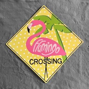 "Flamingo Crossing" Wall Sign